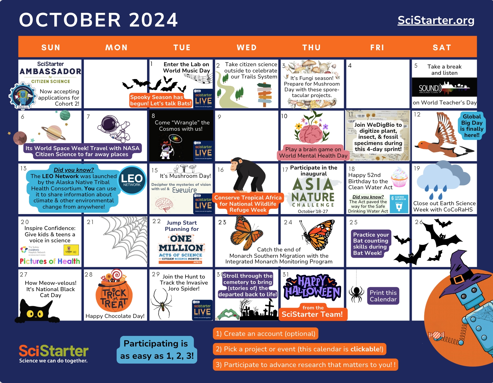 Interactive Events Calendar